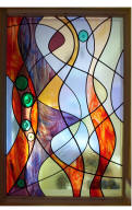 Contemporary Design Stained Glass Window
