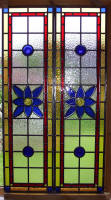 Stained glass front door panels
