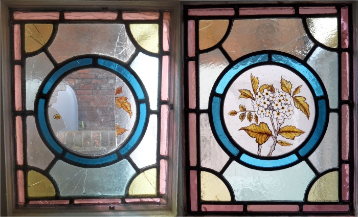 Repair to traditional stained glass window